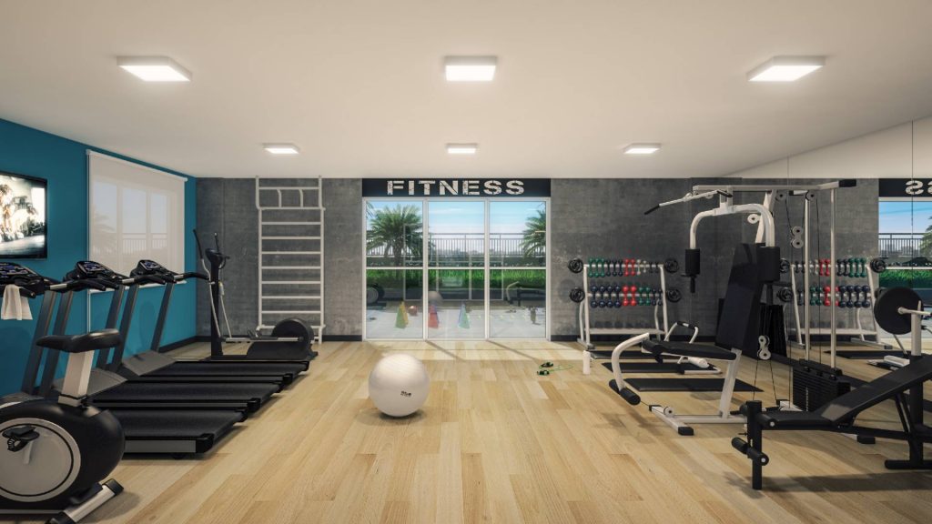 Imagem da academia do Estilo Ponta Negra, empreendimento da Riva em Manaus/AM